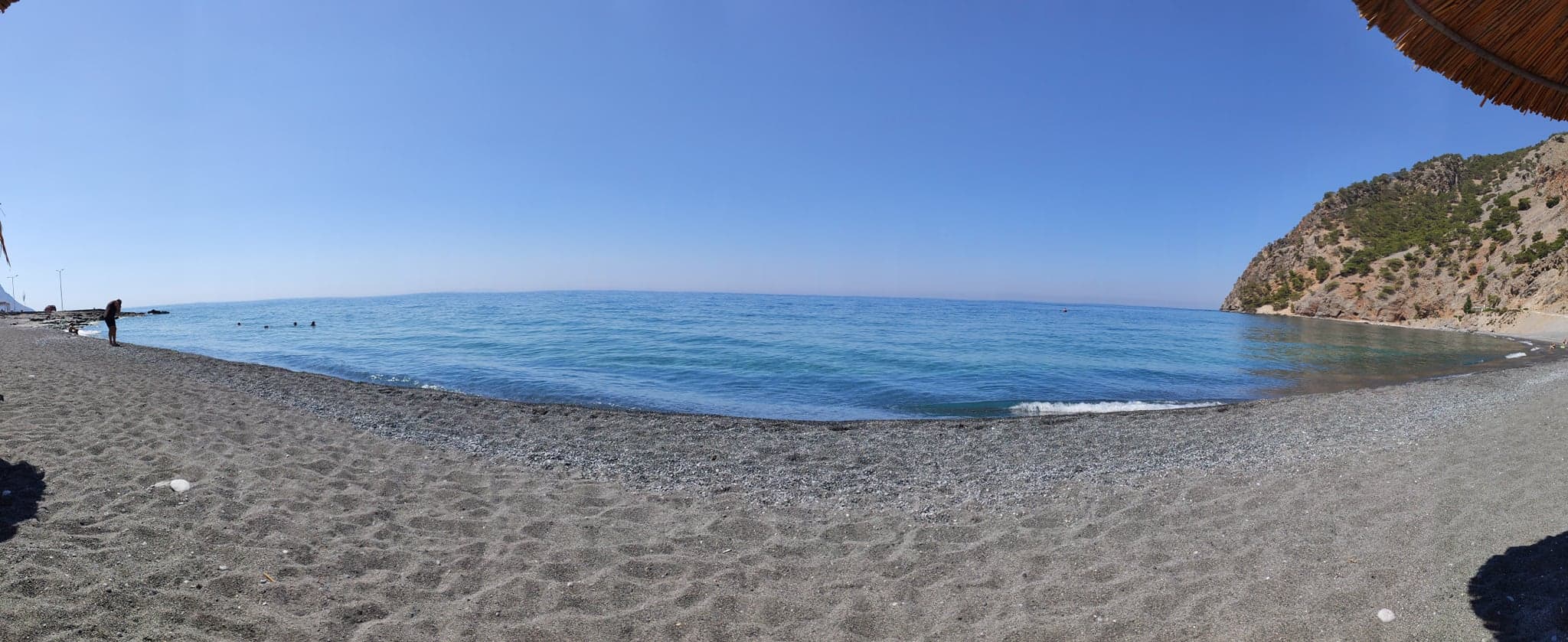agia roumeli beach panoramic